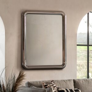 Reflective Chrome Rectangle Mirror - Specchio - Caspian House